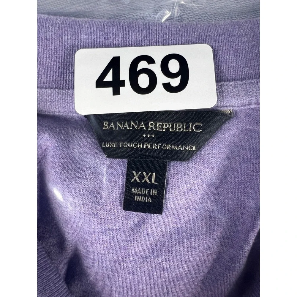 Banana Republic Luxe Touch‎ Performance Polo Shirt Mens XXL Heather Purple